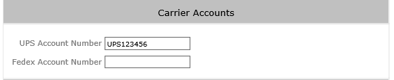 Carrier Accounts