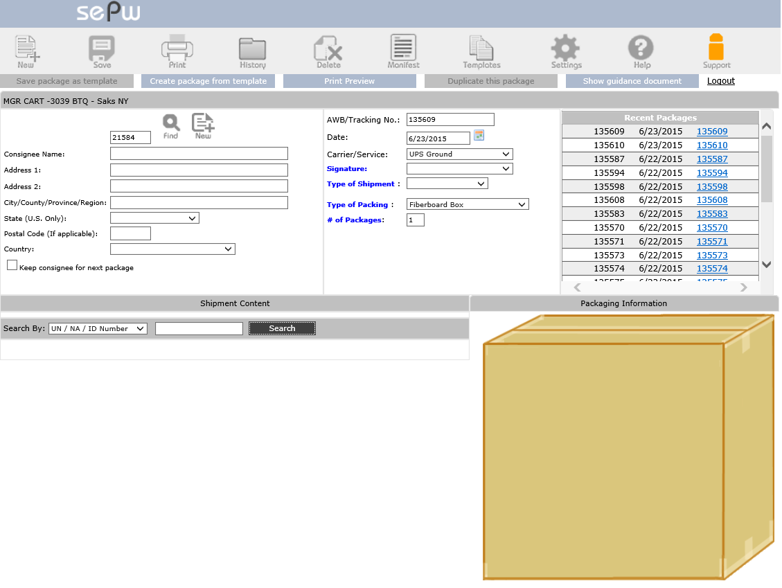 NewPackagePage