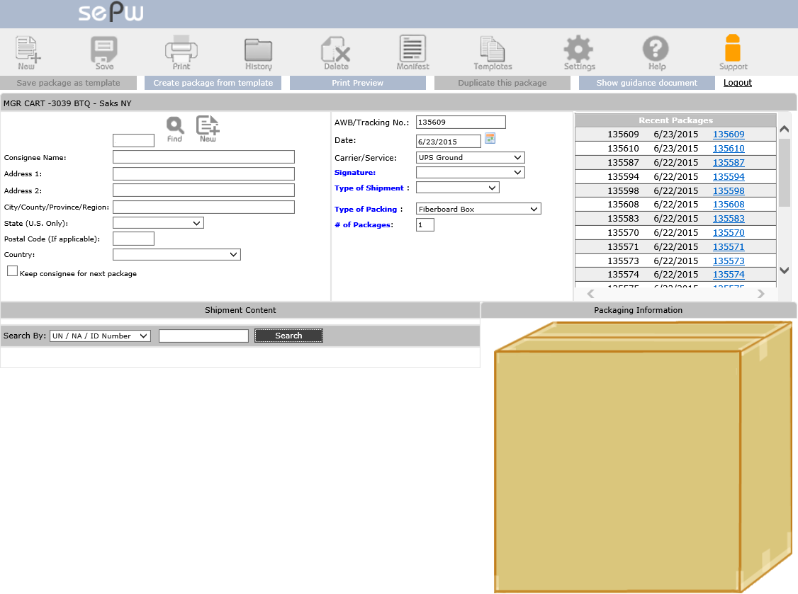 NewPackagePage